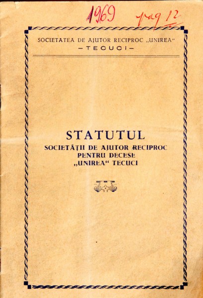 Statut 1969 Unirea Tecuci