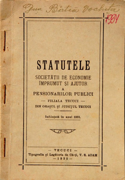 Statut Societatii de Economie 1935